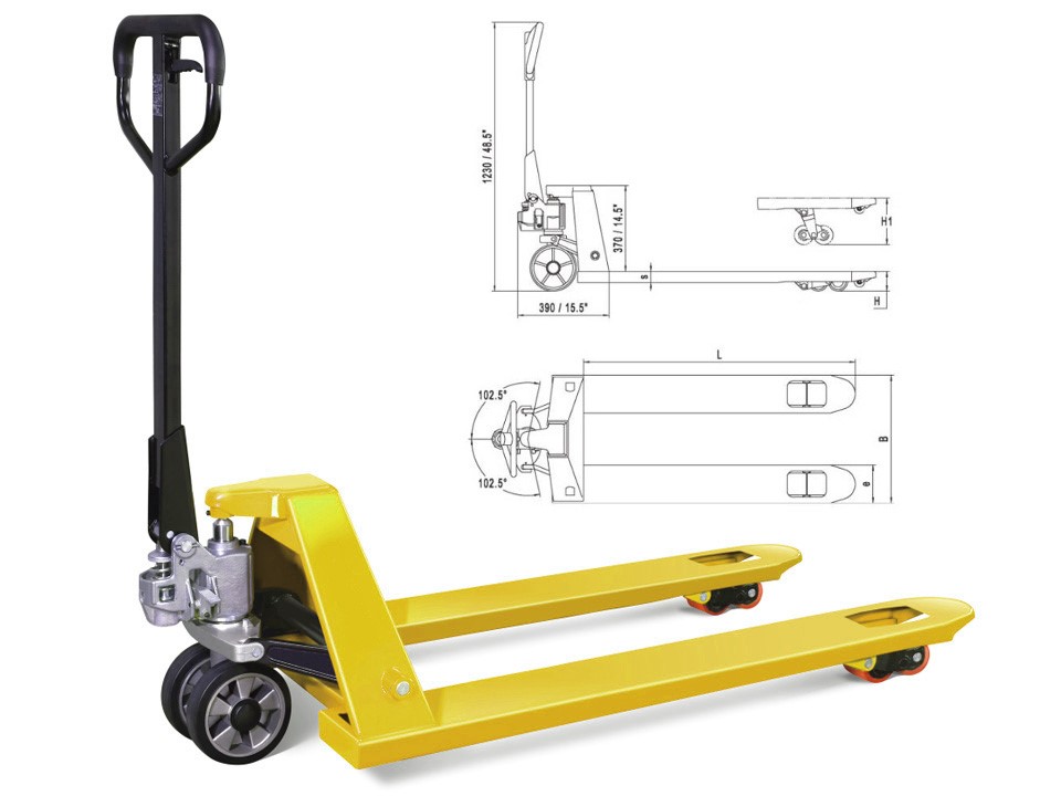 Гидравлическая тележка AC 25, 2500кг, 1150х550мм.